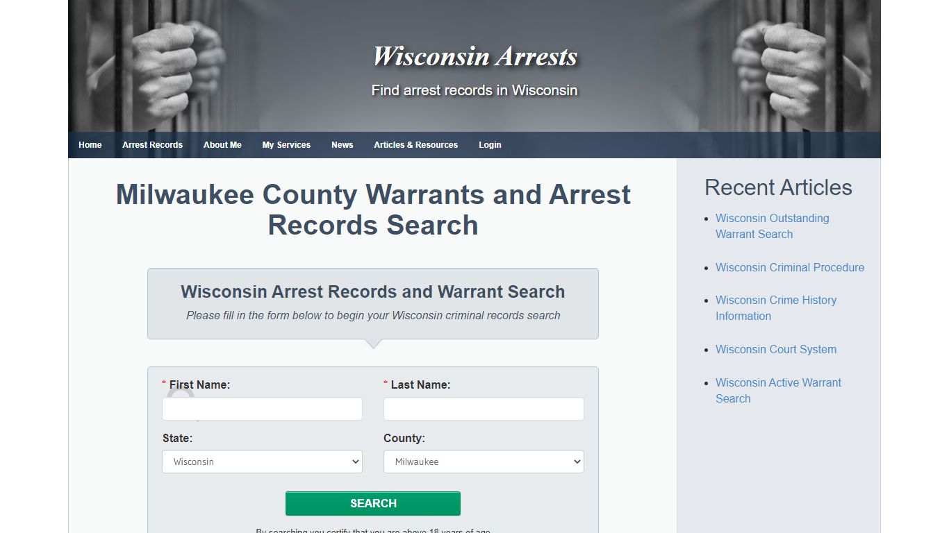 Milwaukee County Warrants and Arrest Records Search
